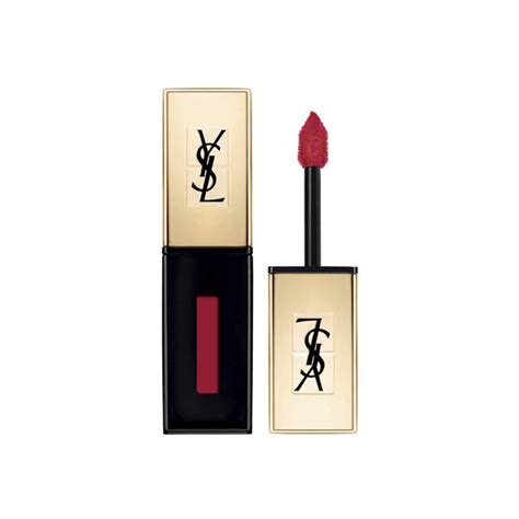 ysl glossy stain 46 rouge fusain|Yves Saint Laurent Vernis a LEVRES 46 Rouge Fusain.